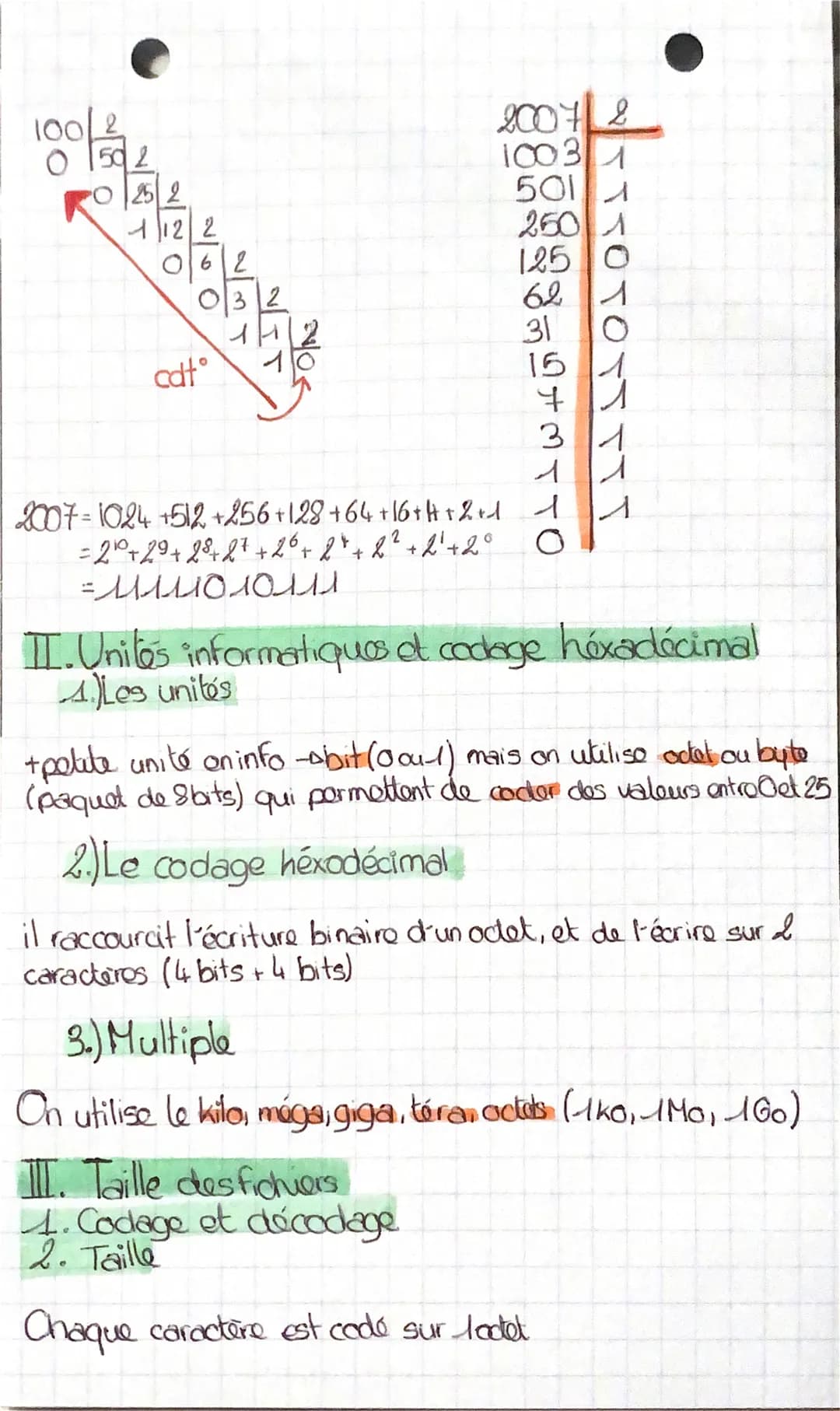 SNT
CHAPITRE 1: Codage informatique, language binaire
I. Codage binaire et décimal
4.) Correspondance
décimal
OTT:
PRO
binaire + décimal
bin