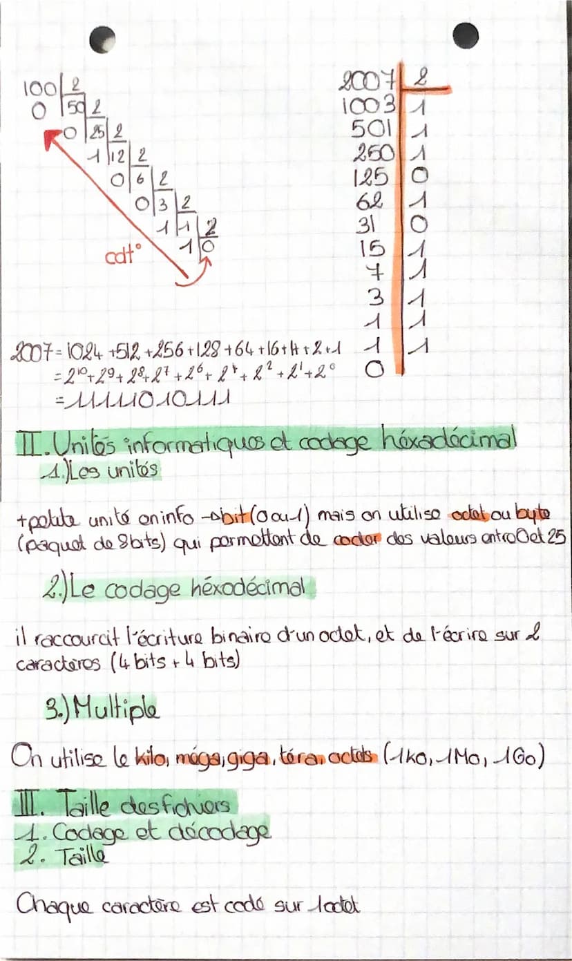 SNT
CHAPITRE 1: Codage informatique, language binaire
I. Codage binaire et décimal
4.) Correspondance
décimal
OTT:
PRO
binaire + décimal
bin
