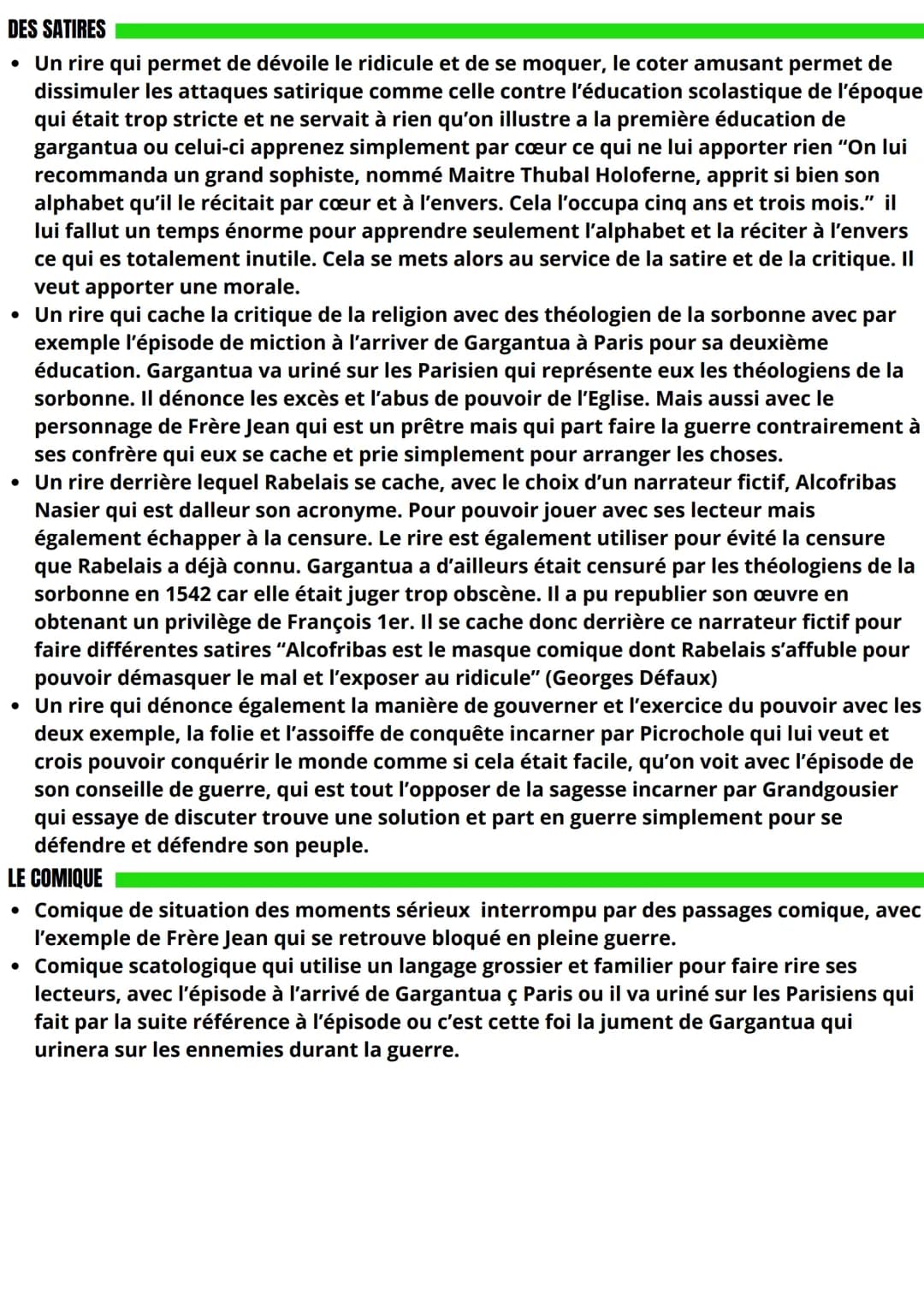 Arguments dissertation
Gargantua
RIRE ET SAVOIR
LE RIRE UNE VALEUR VIE
• Un rire présent pour divertir ses lecteurs, la première fonction du