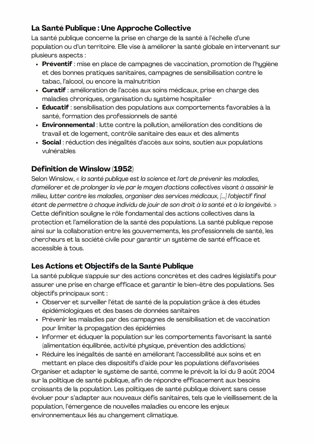 # La notion de santé

La santé est une préoccupation majeure de l'ensemble de la
population, car elle conditionne la qualité de vie et l'esp