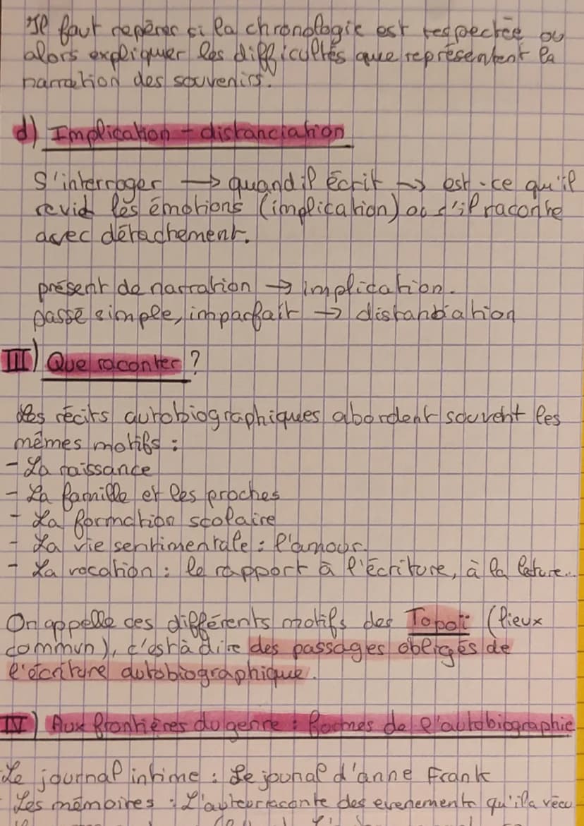 Loubobiographie:
L'autobiographie repose sur le principe suvant: AUTEUR=
NARRATEUR = PERSONNAGE.
sois-meme Pavie
I) pourquoi parler de so; ?