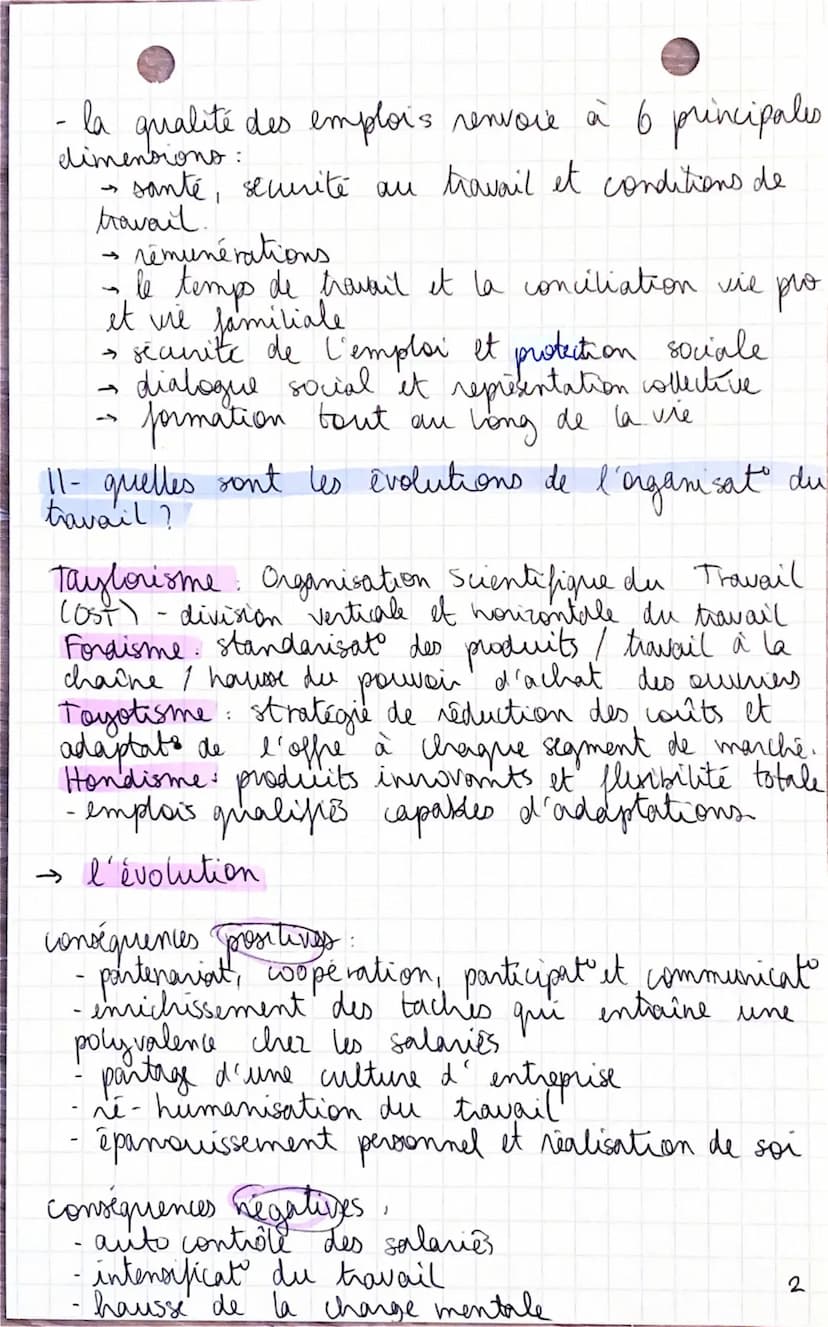 SES
CHAPITRE 9 QUELLES MUTATIONS DU TRAVAIL ET DE L'EMPLOI ?
1- comment définir et mesurar les caracteristiques.
du travail et de l'emploi ?