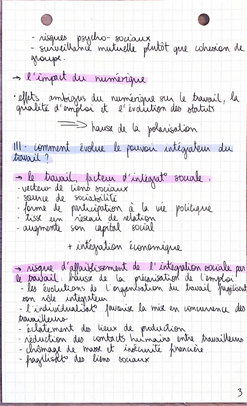 SES
CHAPITRE 9 QUELLES MUTATIONS DU TRAVAIL ET DE L'EMPLOI ?
1- comment définir et mesurar les caracteristiques.
du travail et de l'emploi ?
