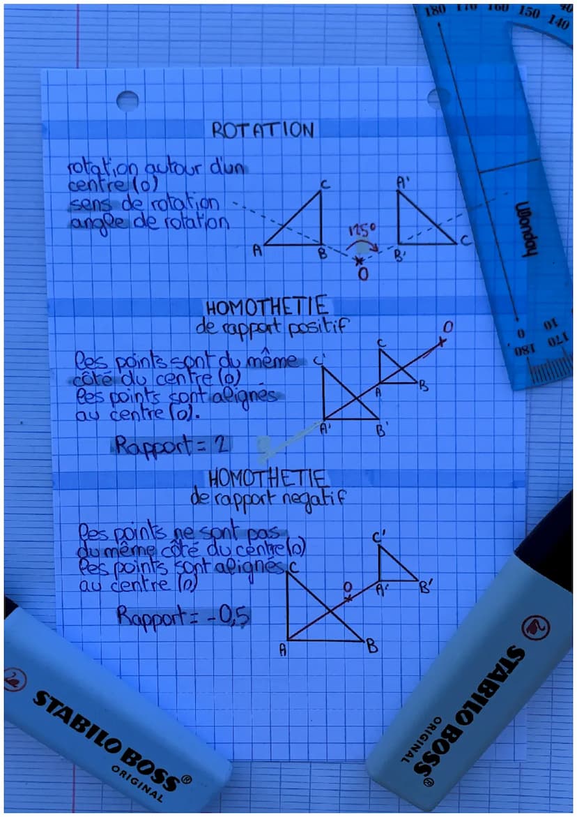 180 170 160 150
transformation
du plan
SYMETRIE AXIALE
symetrie par rapport à
un axe (d).
les points sont perpendiculaires
entre eux et égal