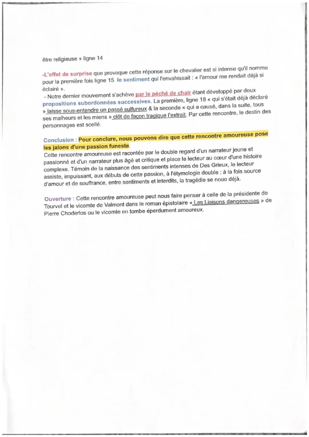 Lecture Linéaire 11: La première rencontre Manon/ Des
Grieux
Introduction :
L'extrait que nous allons étudier intitulé « La première rencont