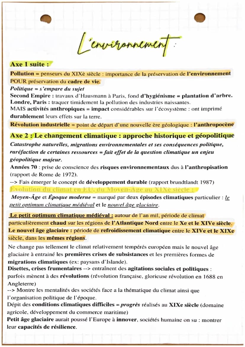 Introduction:
L'environnement
Qu'est ce que l'environnement :
--> Au <3 de différent débat scientifique
--> Environnement: milieu naturel (b