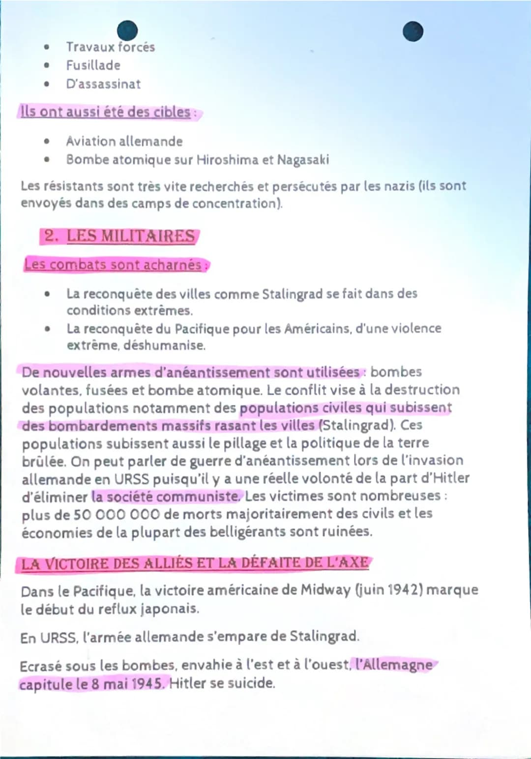 --- OCR Start ---
LA DEUXIÈME GUERRE MONDIALE, UNE GUERRE
PLANÉTAIRE
Définitions
Politique de la terre brûlée: tactique militaire reposant s