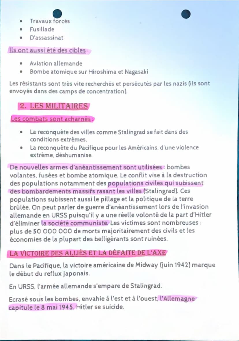 --- OCR Start ---
LA DEUXIÈME GUERRE MONDIALE, UNE GUERRE
PLANÉTAIRE
Définitions
Politique de la terre brûlée: tactique militaire reposant s