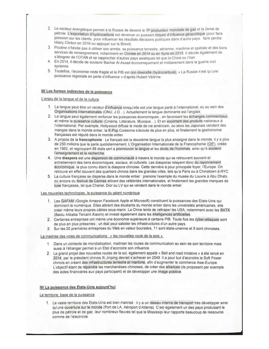 THEME 2: ANALYSER LES DYNAMIQUES DES PUISSANCES INTERNATIONALES
I/ Introduction au thème
Dynamique changement, évolution positive ou négativ