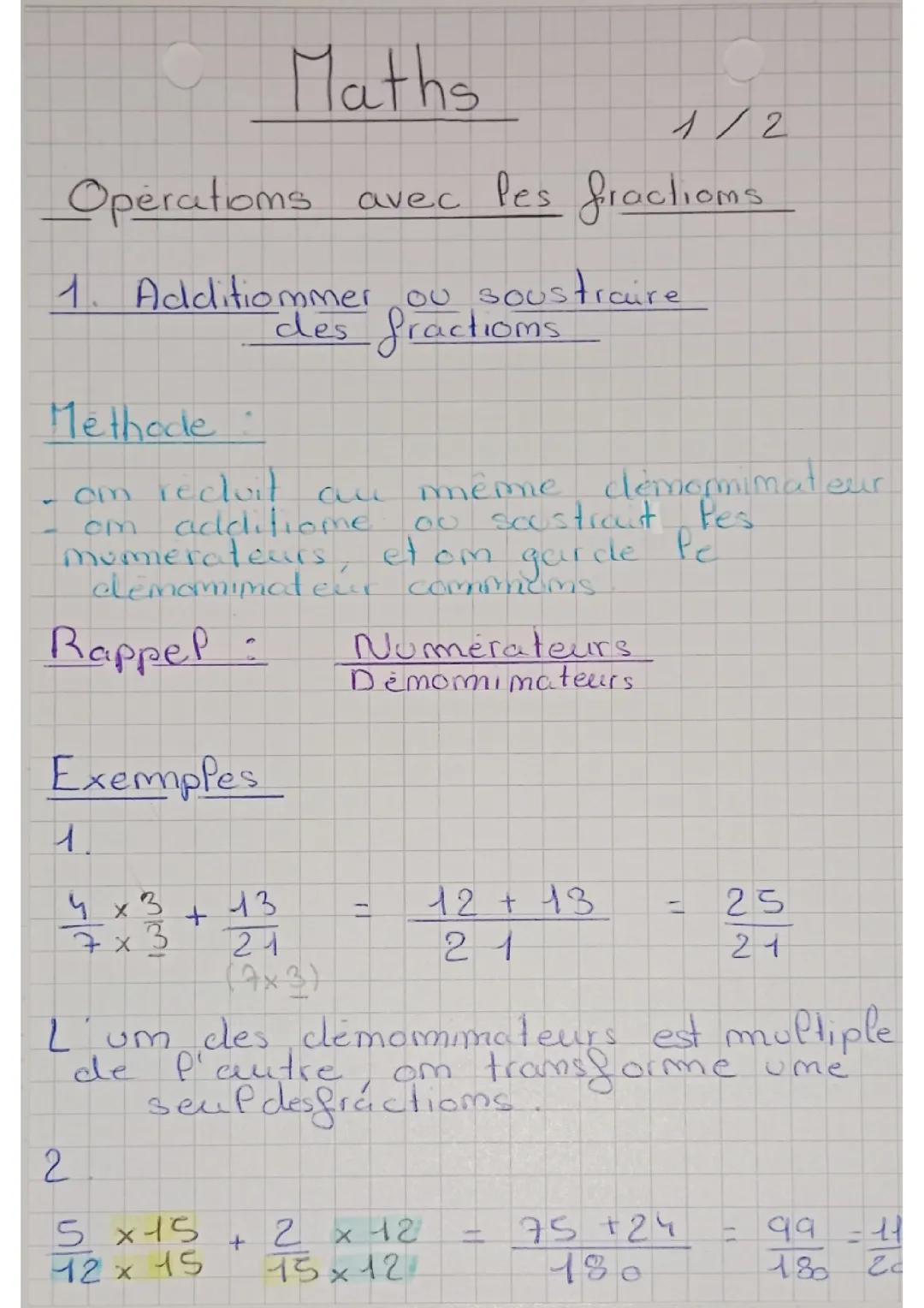 Opération de fractions 