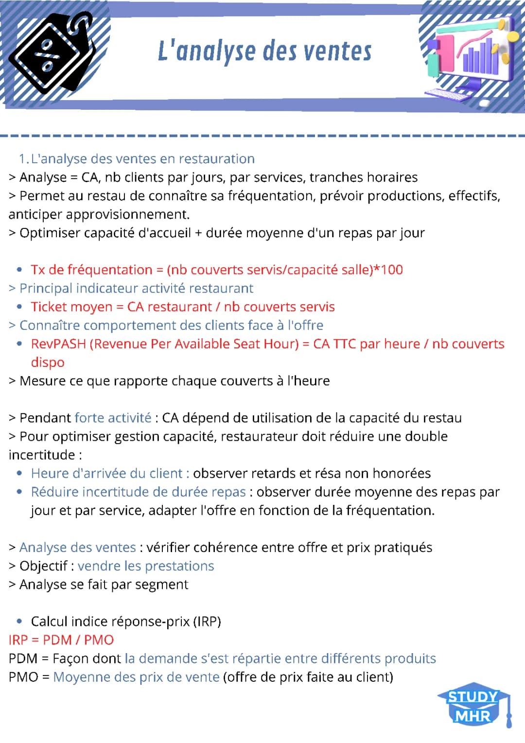 L'analyse des ventes