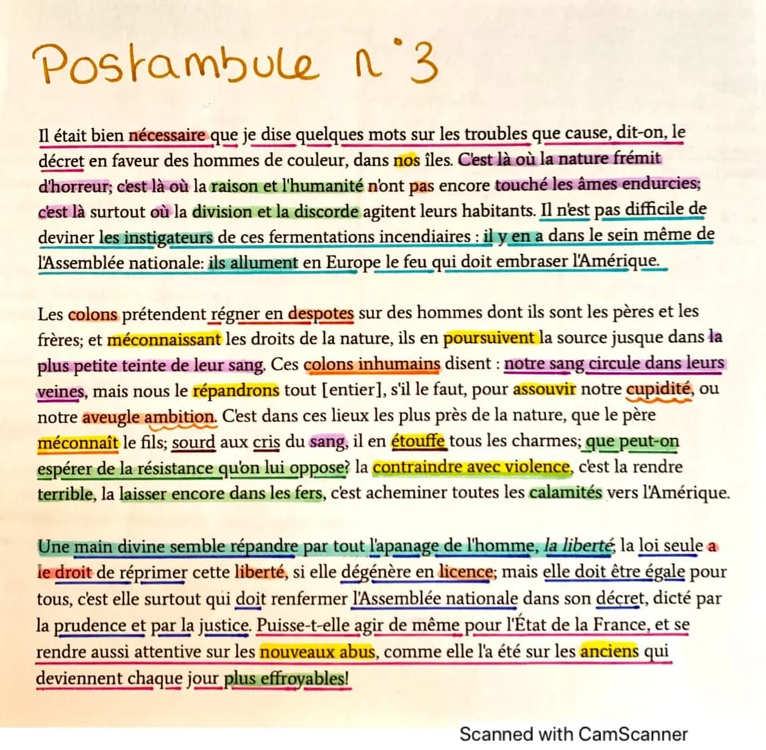 Postambule n°3
Il était bien nécessaire que je dise quelques mots sur les troubles que cause, dit-on, le
décret en faveur des hommes de coul