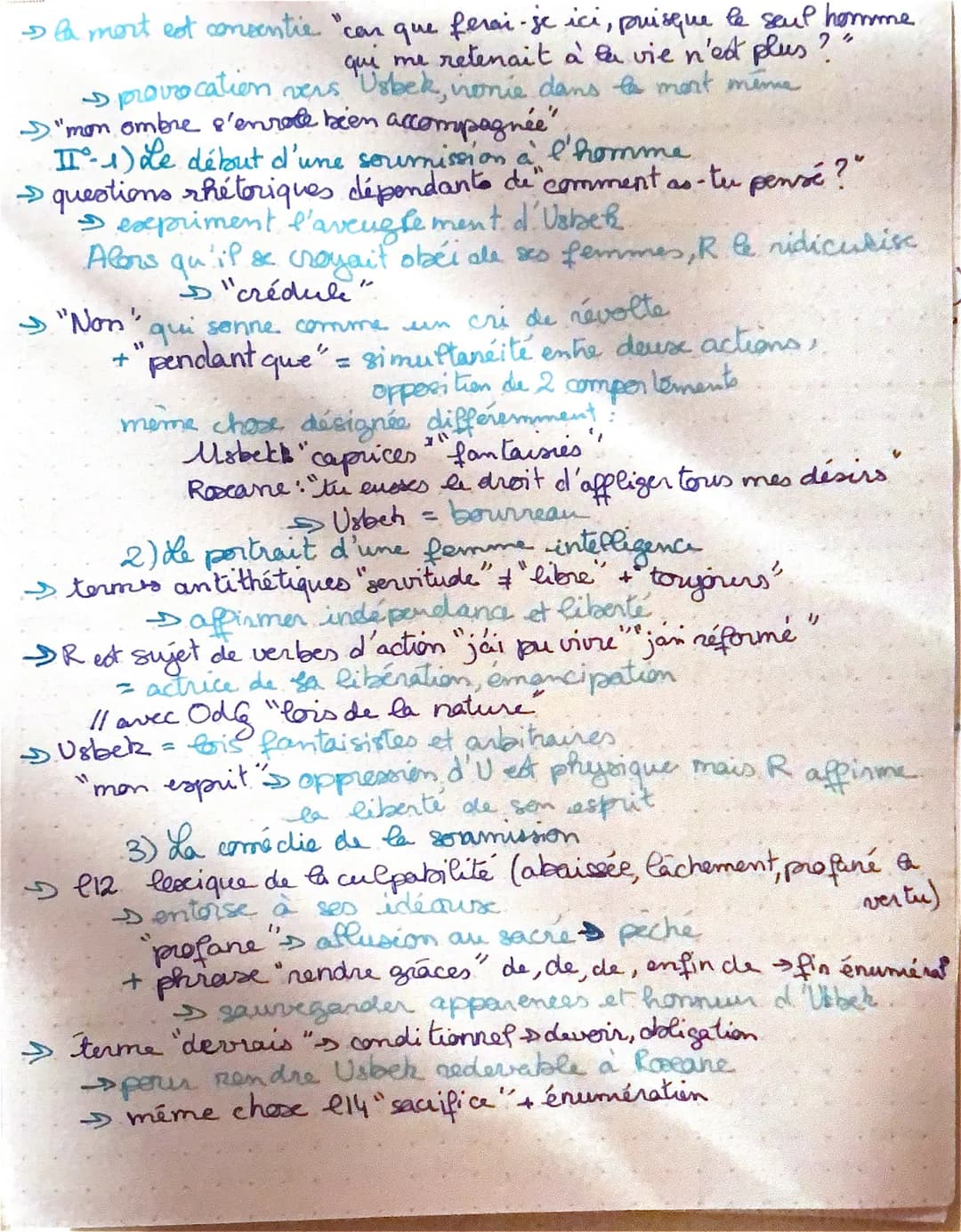 LETTRE N° 161-MONTESQUIEU
Comment cette lettre affirme-t-effe la liberté d'une
I-Aveu de temperie femme libre qui est en train de mourir?
(2