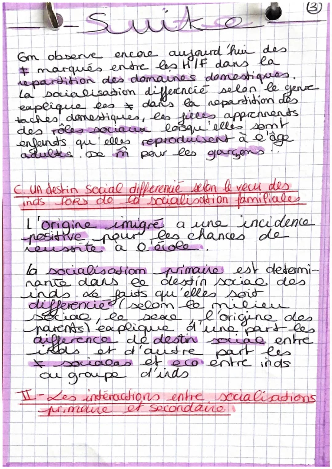 568
Chap 3
• Définitions
Socialisation = processus d'apprentissage
ayant lieu tout are long de la
bie par lequel les inds interiorissent
val