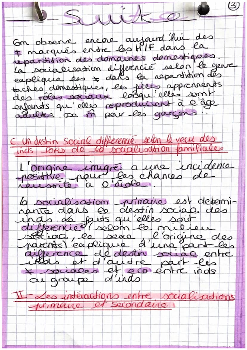 568
Chap 3
• Définitions
Socialisation = processus d'apprentissage
ayant lieu tout are long de la
bie par lequel les inds interiorissent
val