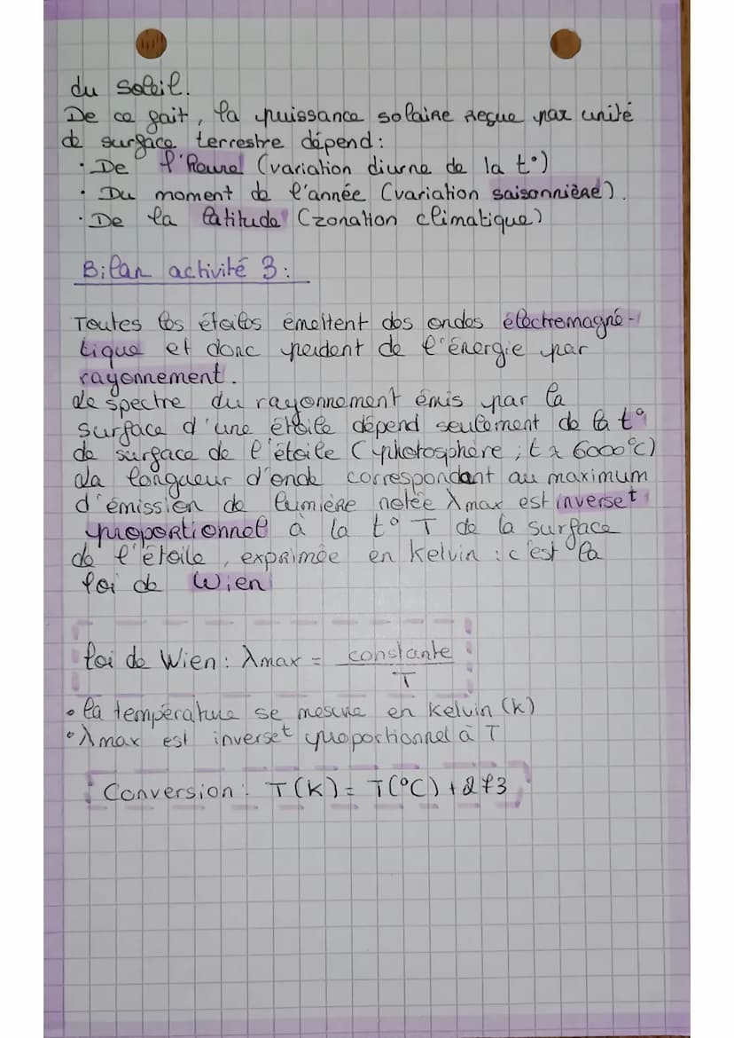 CHAP 3
physique
Bilan activité :
L'énergie dégagée par les Réactions de fusions de
f Rydrogène qui se produisent dans les étoiles
les mainti