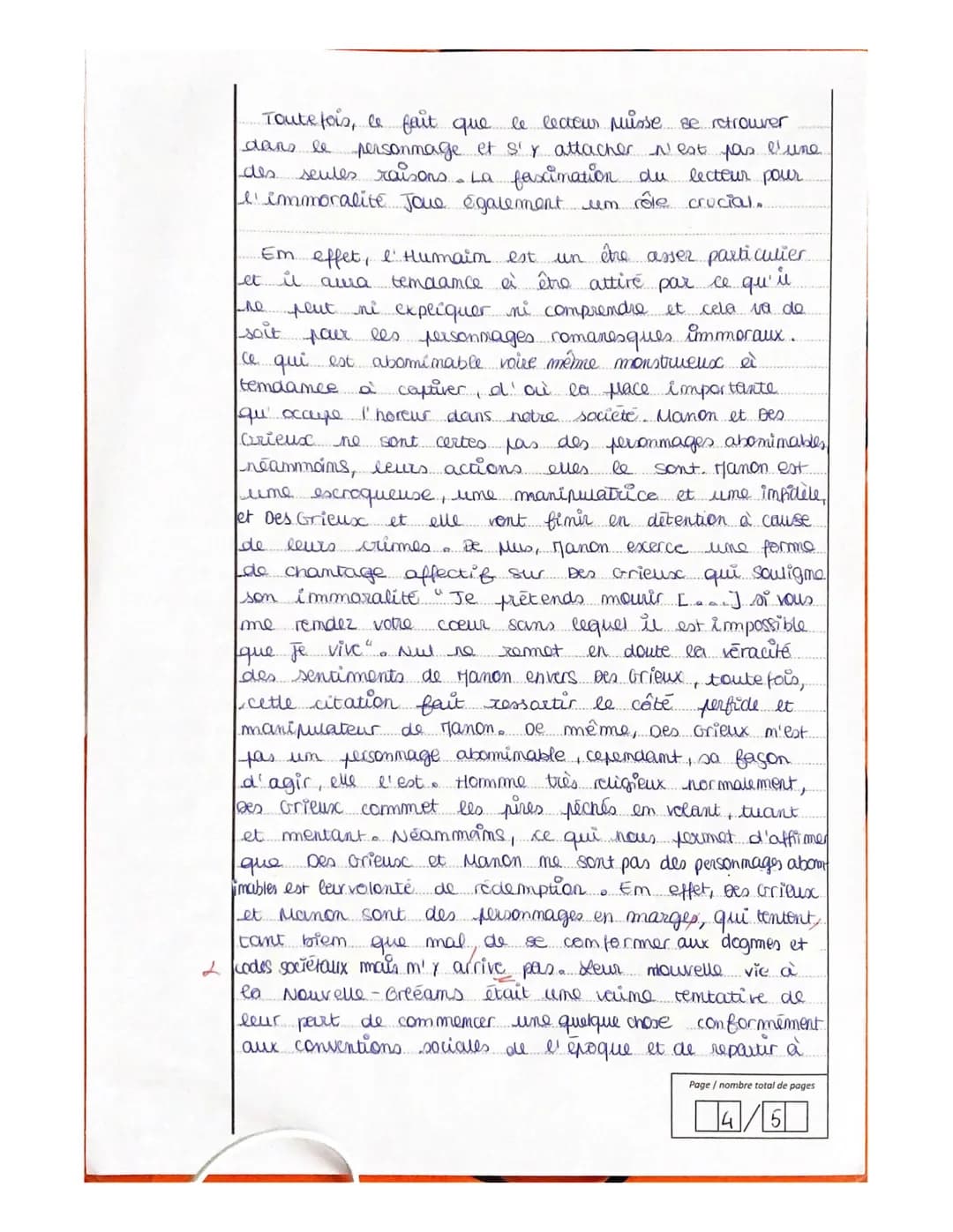 DST Français-
4h
Vous choisirez un des sujets suivants :
- 1ère
1) Dissertation
« J'ai lu ce 6 avril 1734 Manon Lescaut, roman composé par P