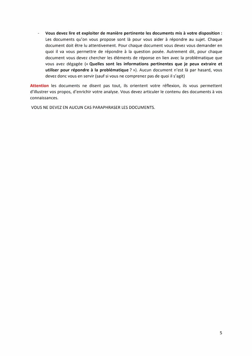 Règles de rédaction d'une dissertation en SES
La règle d'or en dissertation : Traiter le sujet, tout le sujet, rien que le
sujet
1) Traiter 