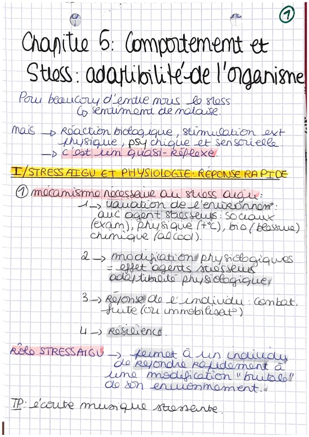 Stress aigu bac svt