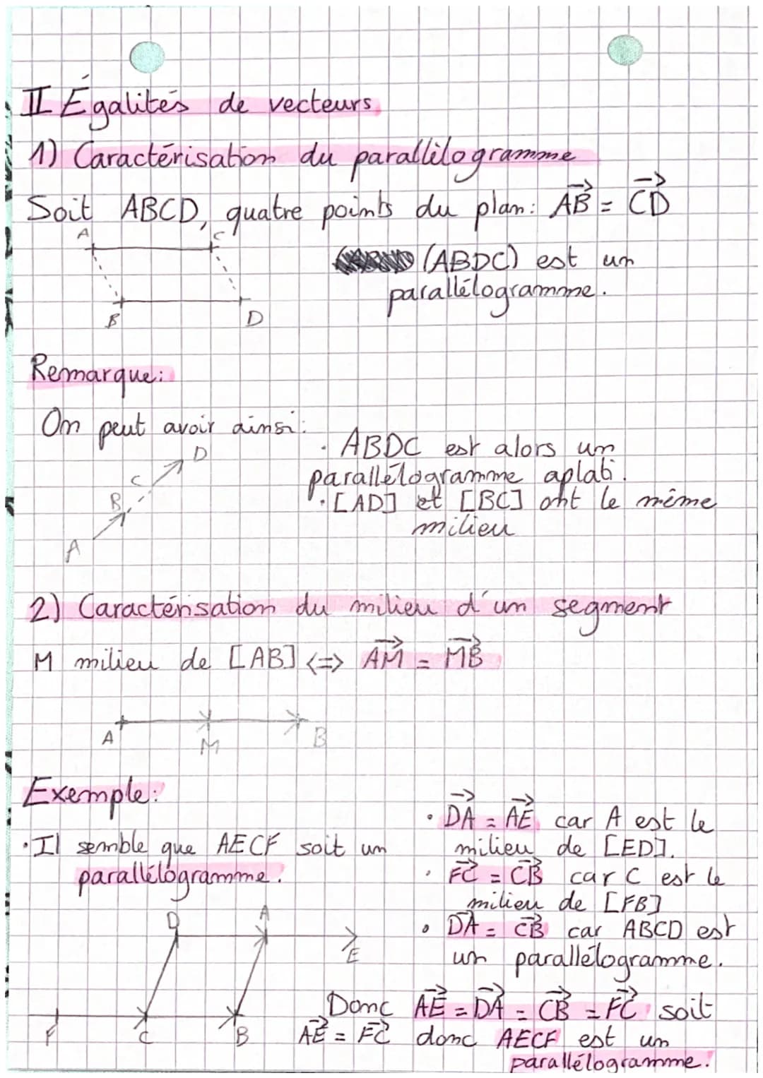 ΜΑΤΗΣ -
TRANSLATION ET VECTEURS
I Definition
Soit a et b
B
"
deux points du plan :
B
A
• La translation qui transforme A en B est la
transla