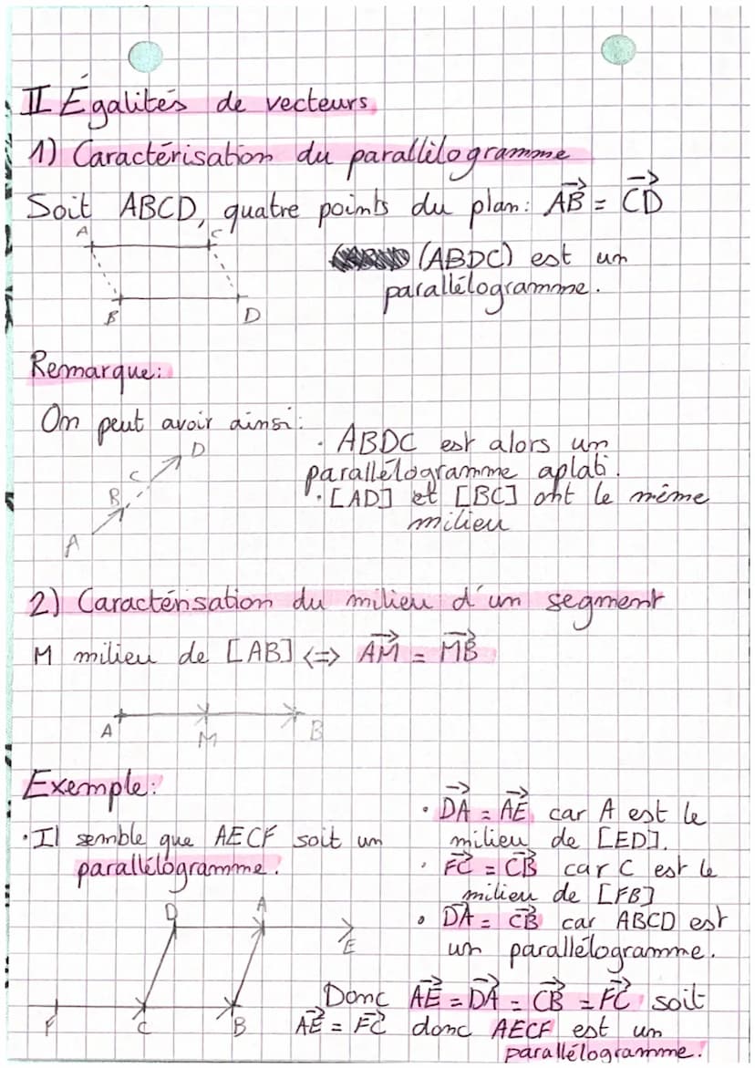 ΜΑΤΗΣ -
TRANSLATION ET VECTEURS
I Definition
Soit a et b
B
"
deux points du plan :
B
A
• La translation qui transforme A en B est la
transla