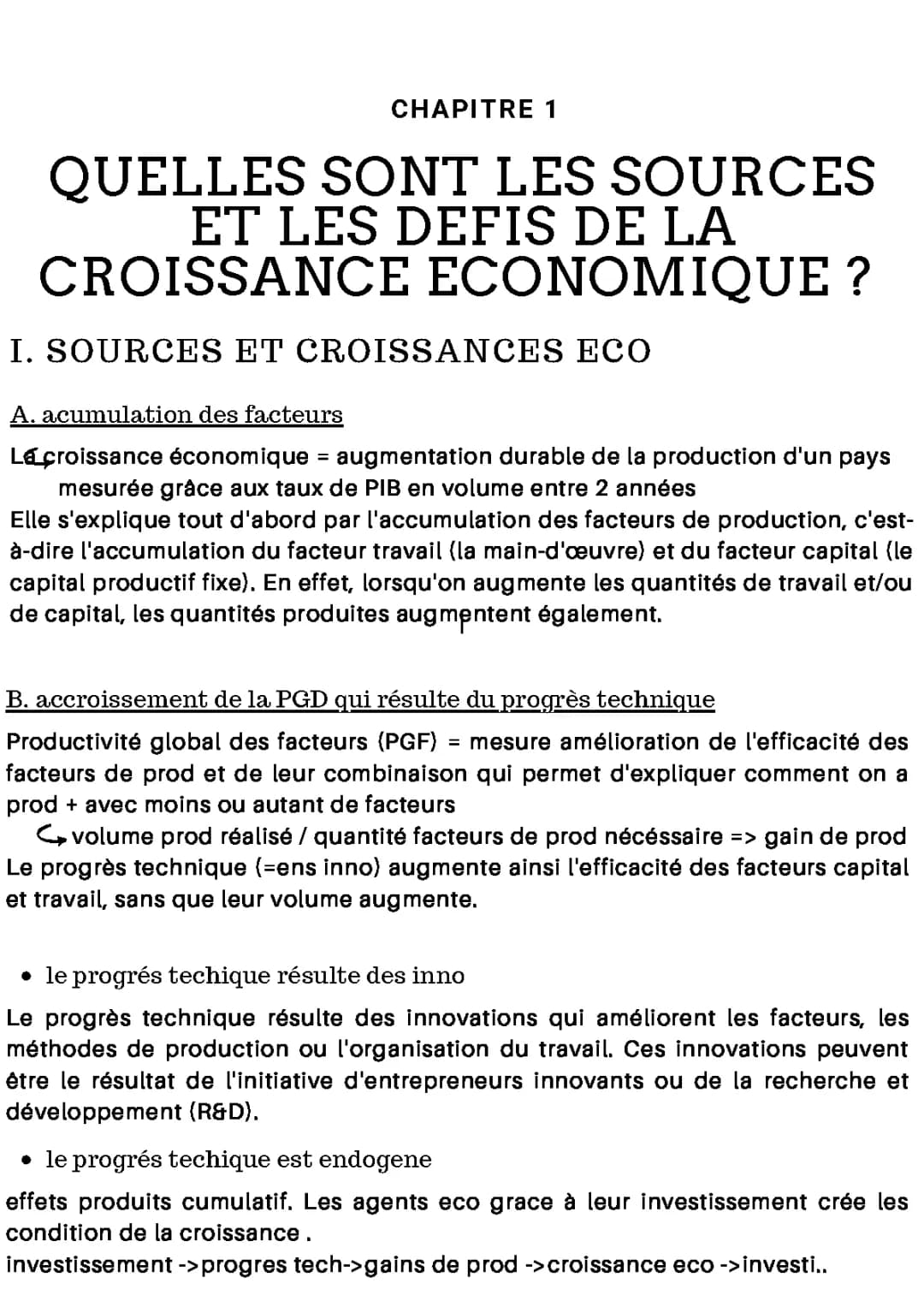 croissance économique ses