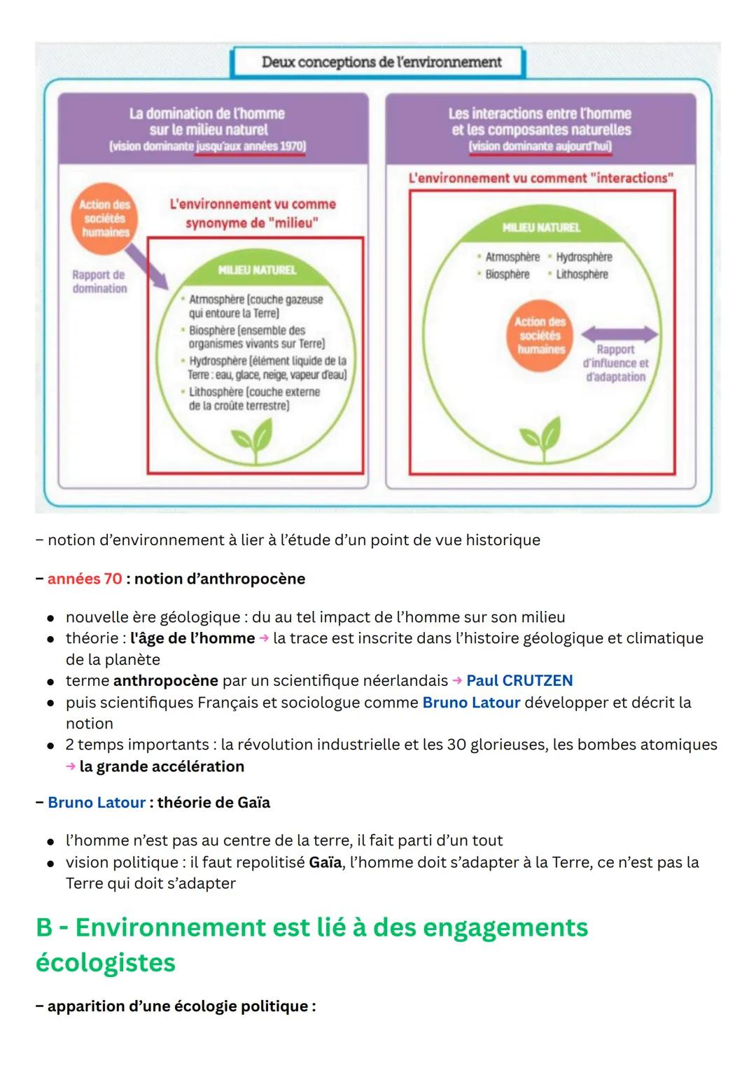 Thème 5:
L'environnement,
entre exploitation
et protection
UN ENJEU PLANÉTAIRE
Chapitre introductif : Qu'est-ce que
l'environnement ?
Fait d