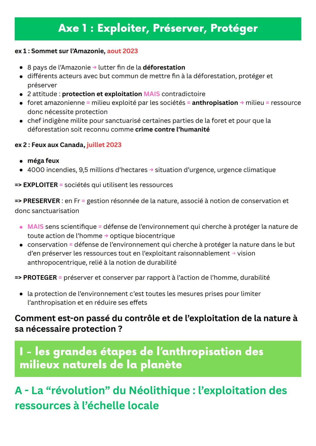 Thème 5:
L'environnement,
entre exploitation
et protection
UN ENJEU PLANÉTAIRE
Chapitre introductif : Qu'est-ce que
l'environnement ?
Fait d