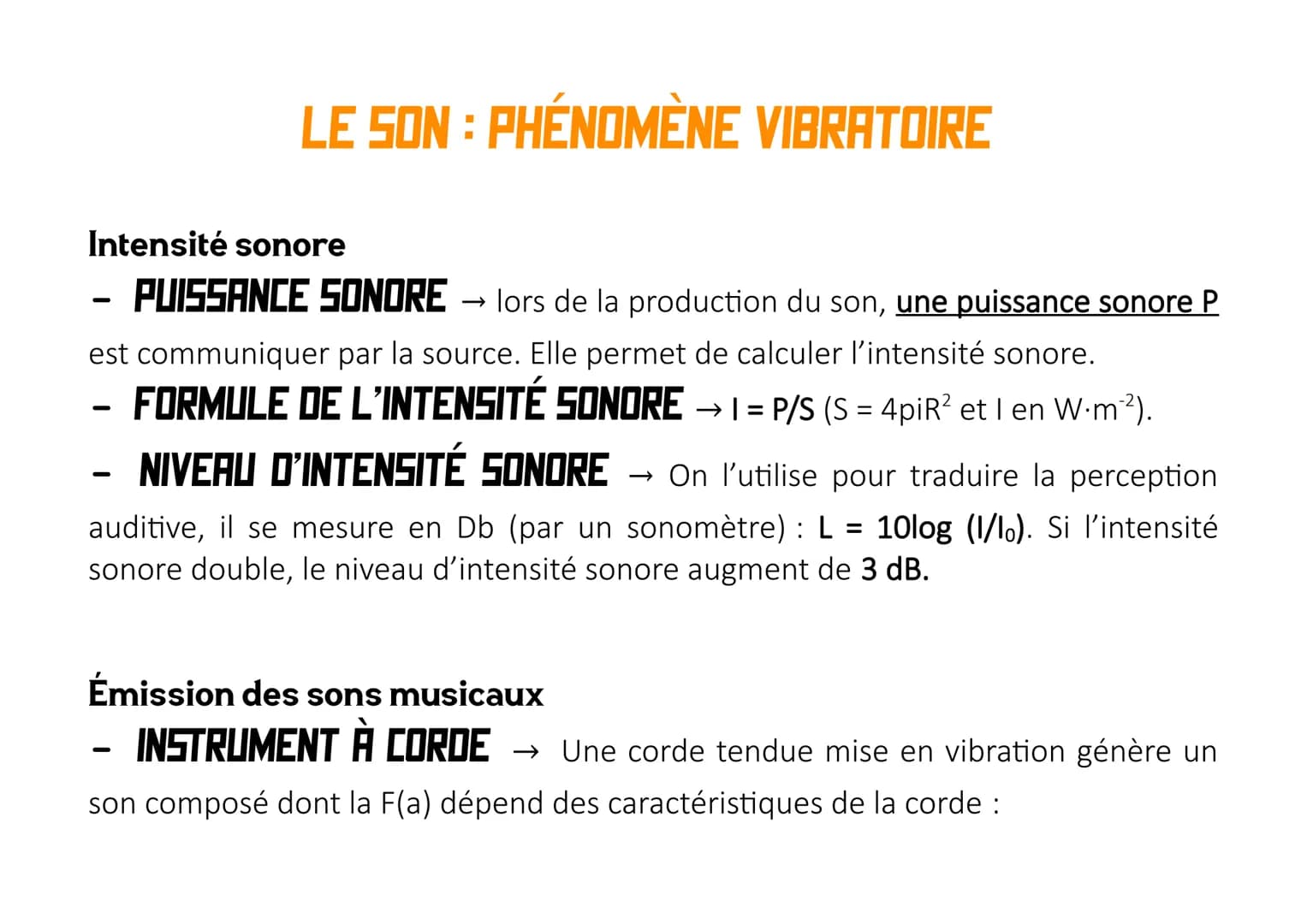 Un son →
HAUTEUR ET TIMBRE D'UN SON MUSICAL
C'est une vibration ou onde mécanique que nous percevons grâce à notre ouïe. Le son ne
se propag