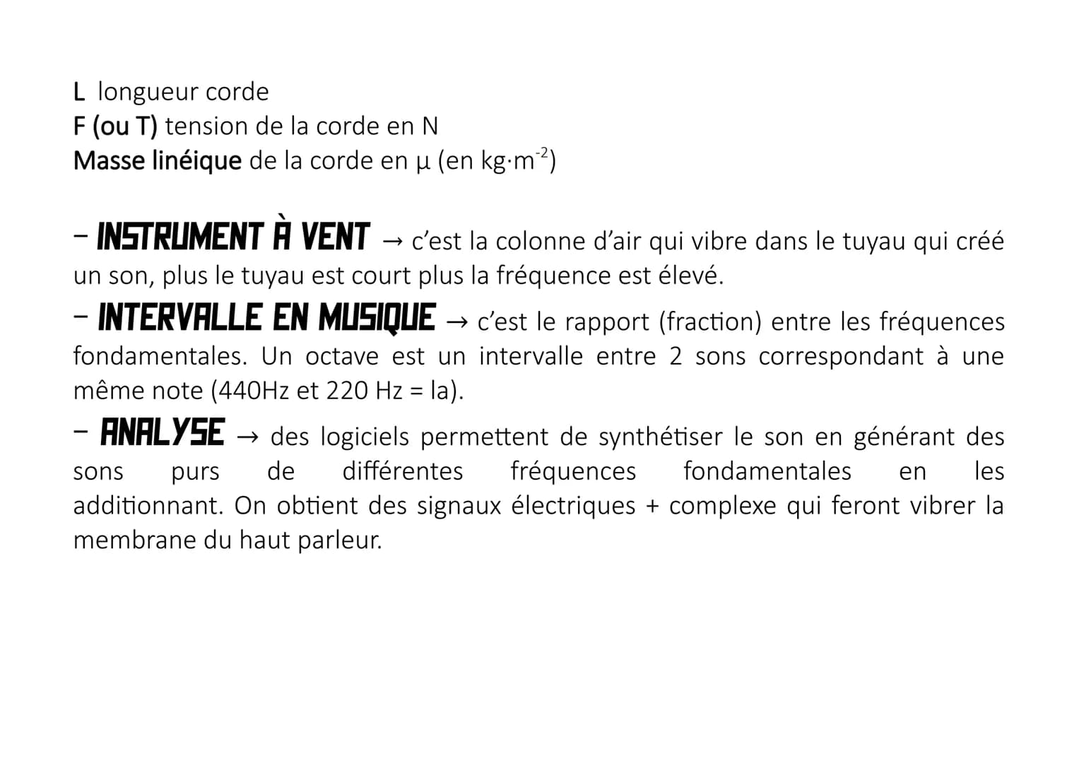 Un son →
HAUTEUR ET TIMBRE D'UN SON MUSICAL
C'est une vibration ou onde mécanique que nous percevons grâce à notre ouïe. Le son ne
se propag