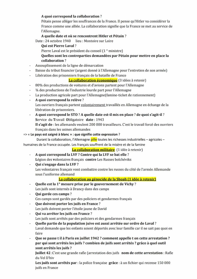 LA FRANCE DURANT LA SECONDE GUERRE MONDIALE (1939-1945)
problématique : Quelles sont les 2 attitudes des Français durant la seconde
guerre m
