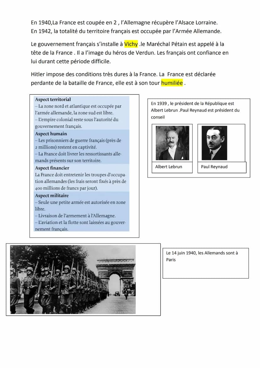 LA FRANCE DURANT LA SECONDE GUERRE MONDIALE (1939-1945)
problématique : Quelles sont les 2 attitudes des Français durant la seconde
guerre m