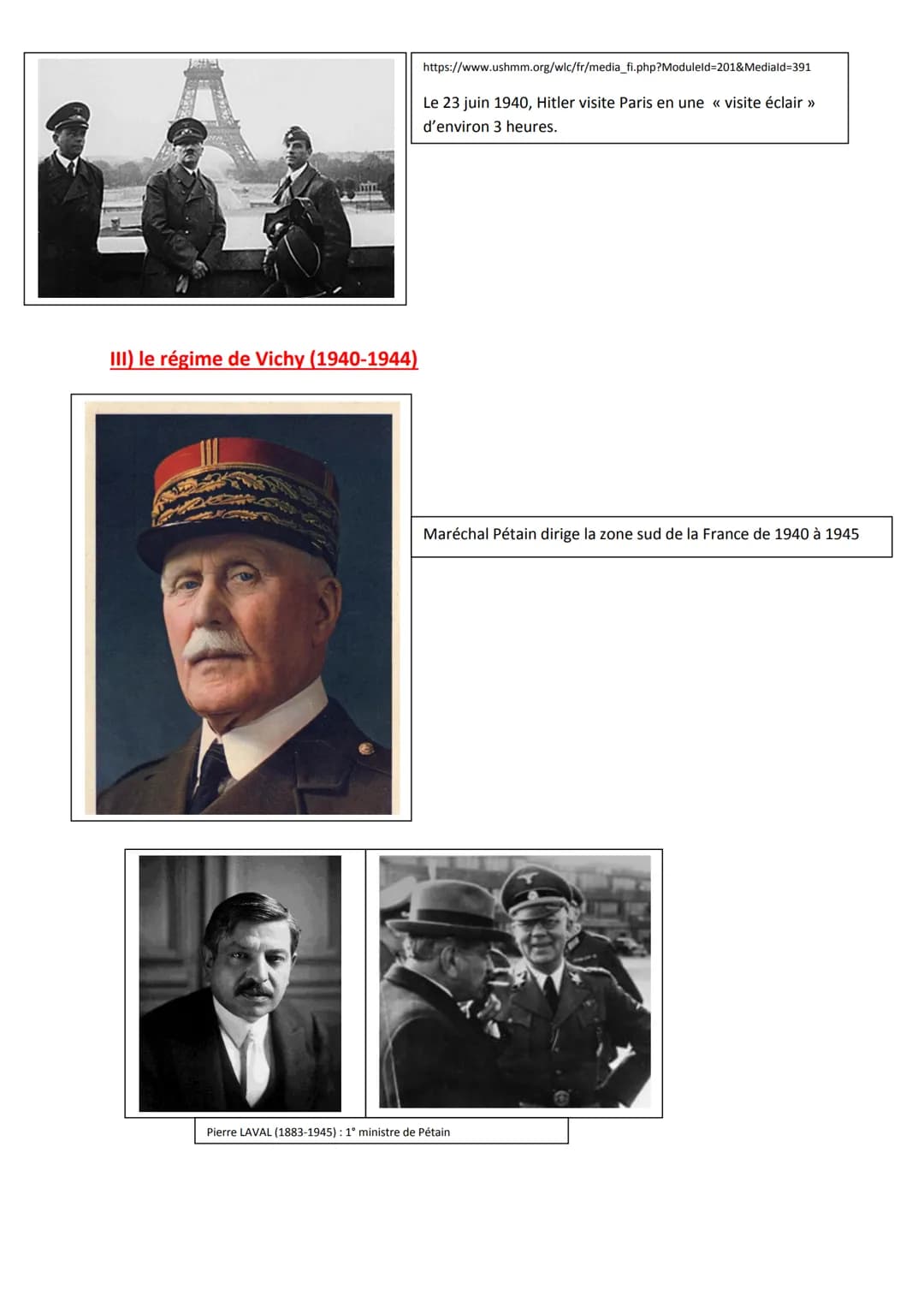 LA FRANCE DURANT LA SECONDE GUERRE MONDIALE (1939-1945)
problématique : Quelles sont les 2 attitudes des Français durant la seconde
guerre m
