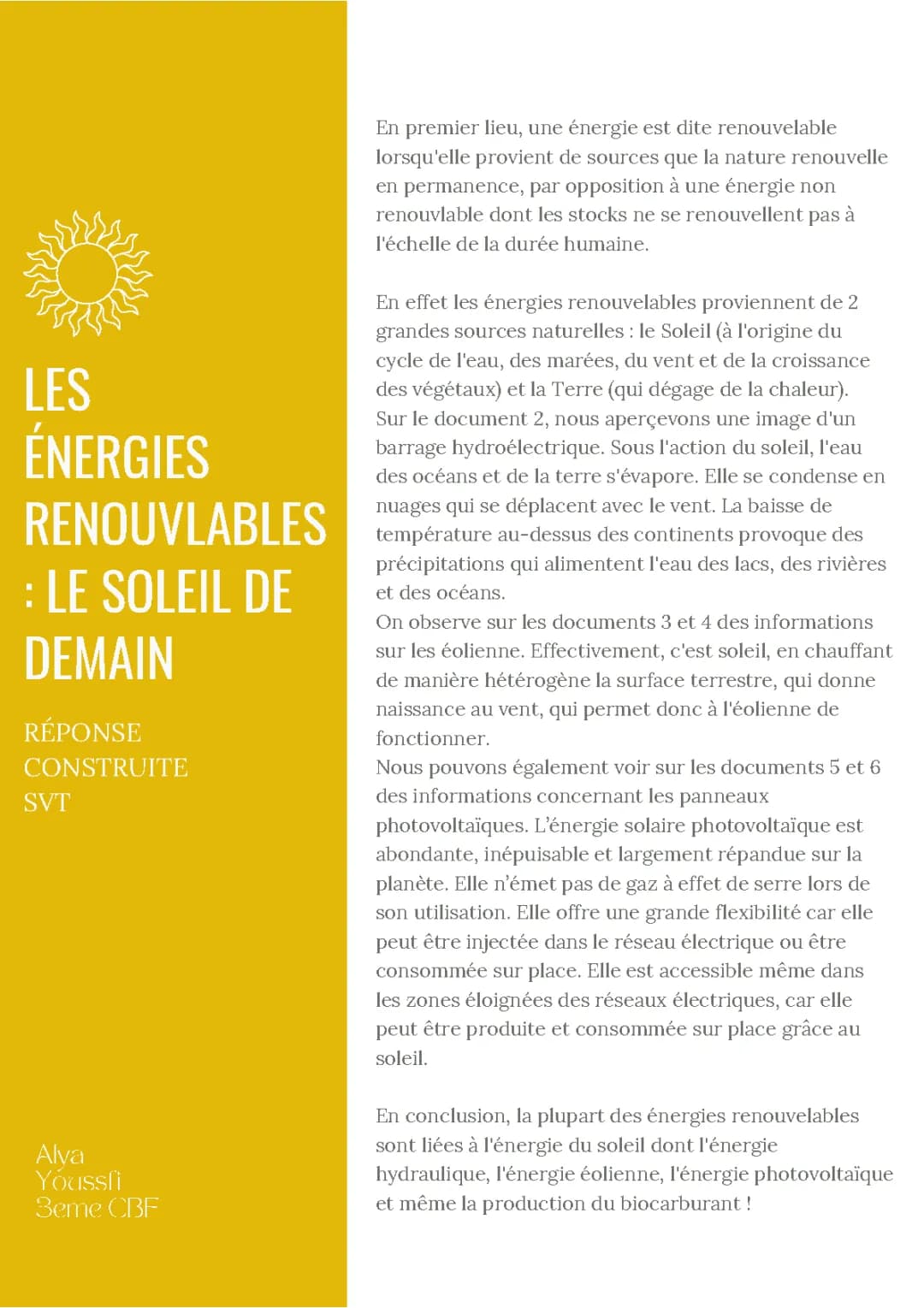 Pourquoi le Soleil et le Vent sont des Énergies Renouvelables : Définition et Exposé