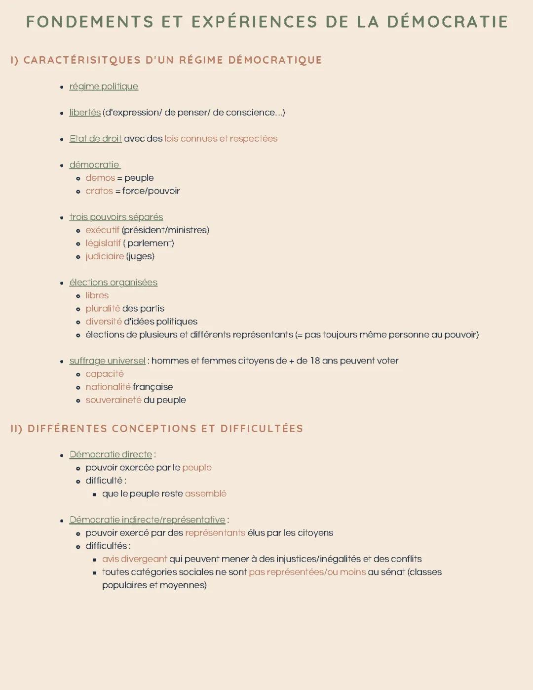 Fondements et expériences de la démocratie