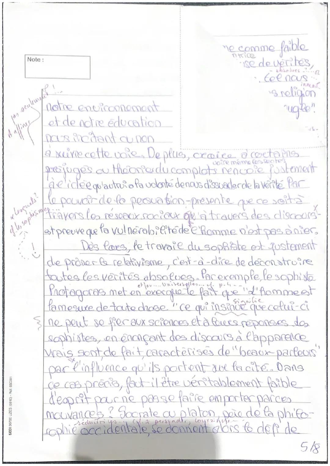 Présentation:
Belle prise en charge du sujet !!blan!!
Compris dans ses grandes lignes gestion Tempo
De la demite, pertinent. Persée
philosop