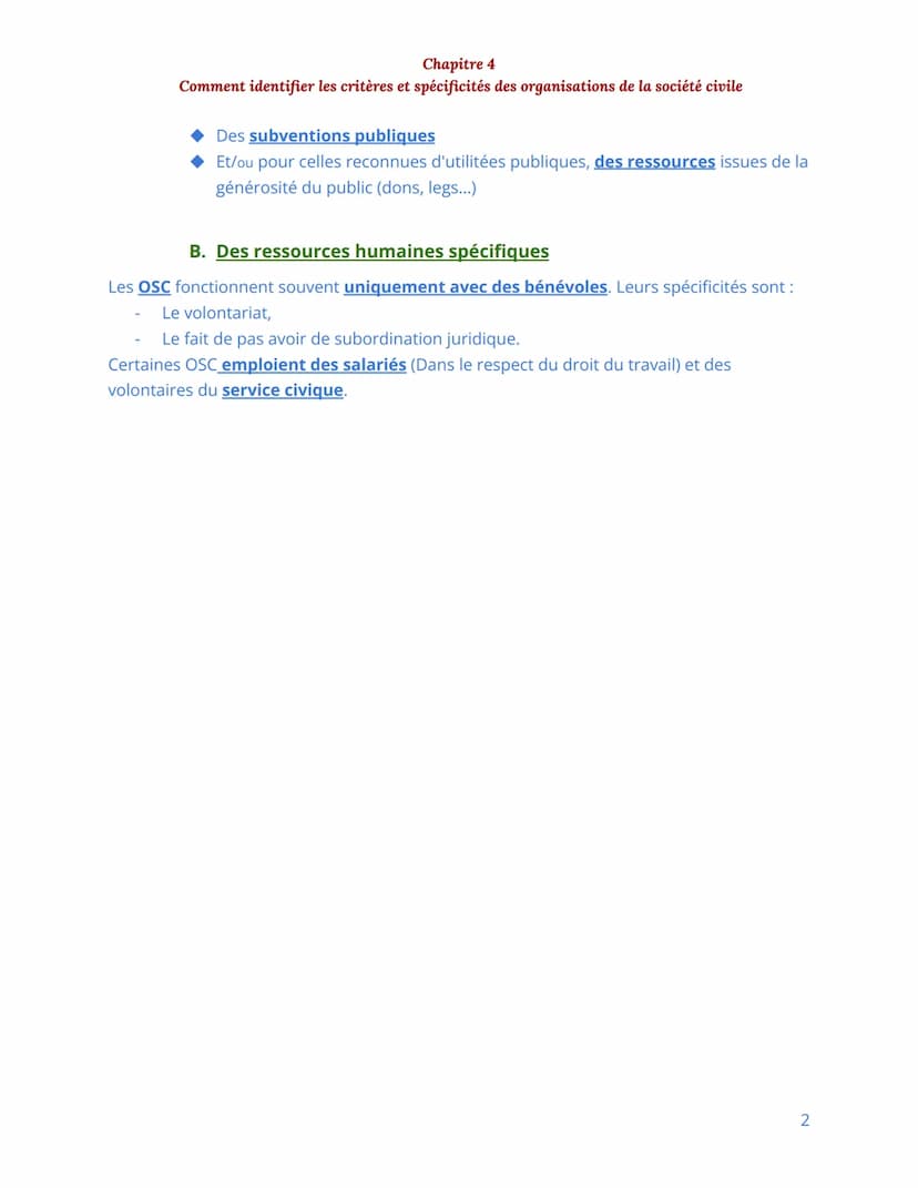
<h2 id="commentidentifierlescritresetspcificitsdesorganisationsdelasocitcivile">Comment identifier les critères et spécificités des organis