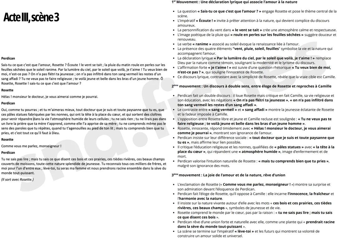 Analyse linéaire – On ne badine pas avec l’amour, Acte III, scène 3 – Alfred de Musset
