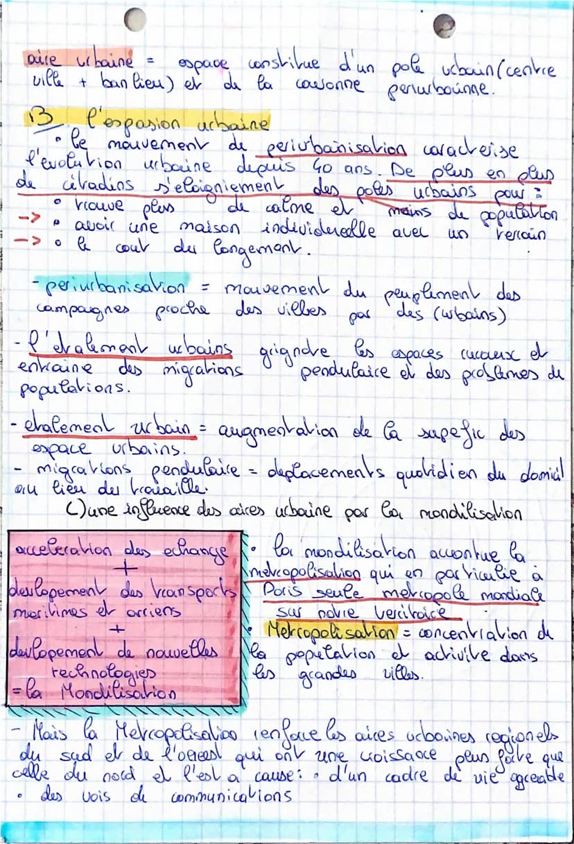 Geo
les aires urbaines, une nouvelle
geographie d'une france mondialise
TGU = brain
LGV = lignes
a grande vitesse
grande vitesse
Carrefour m