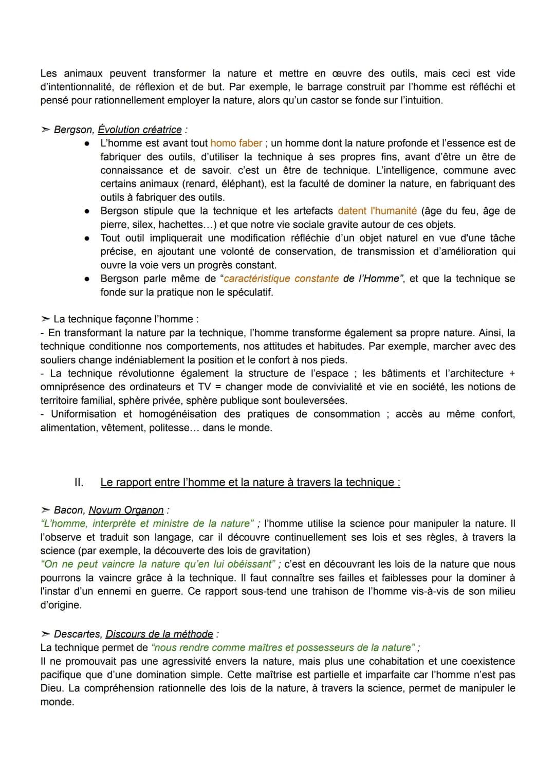 FICHE DE PHILO: LA TECHNIQUE
Définitions :
→ La technique est la capacité humaine à créer des artefacts dans le but de se protéger des dange
