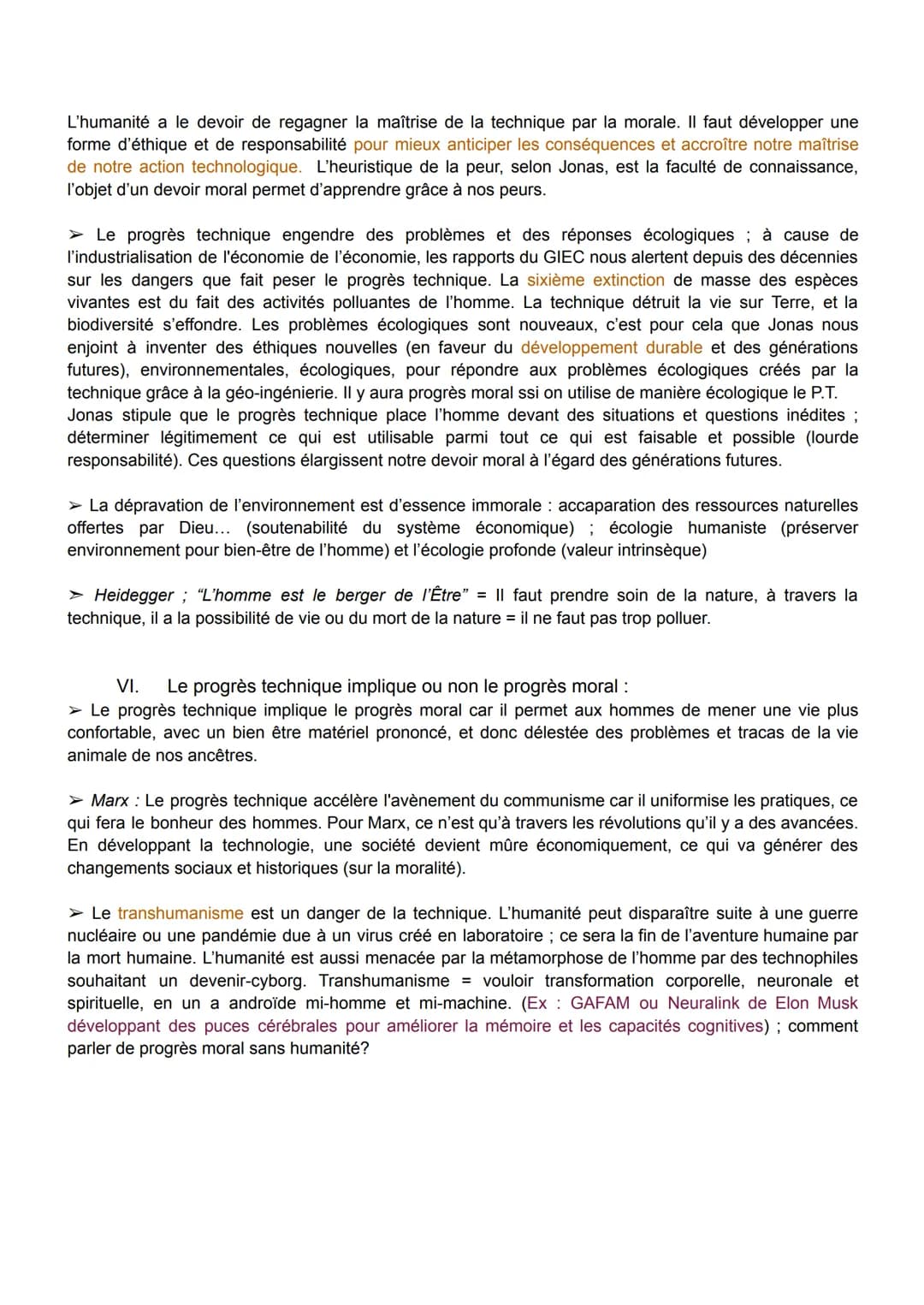 FICHE DE PHILO: LA TECHNIQUE
Définitions :
→ La technique est la capacité humaine à créer des artefacts dans le but de se protéger des dange