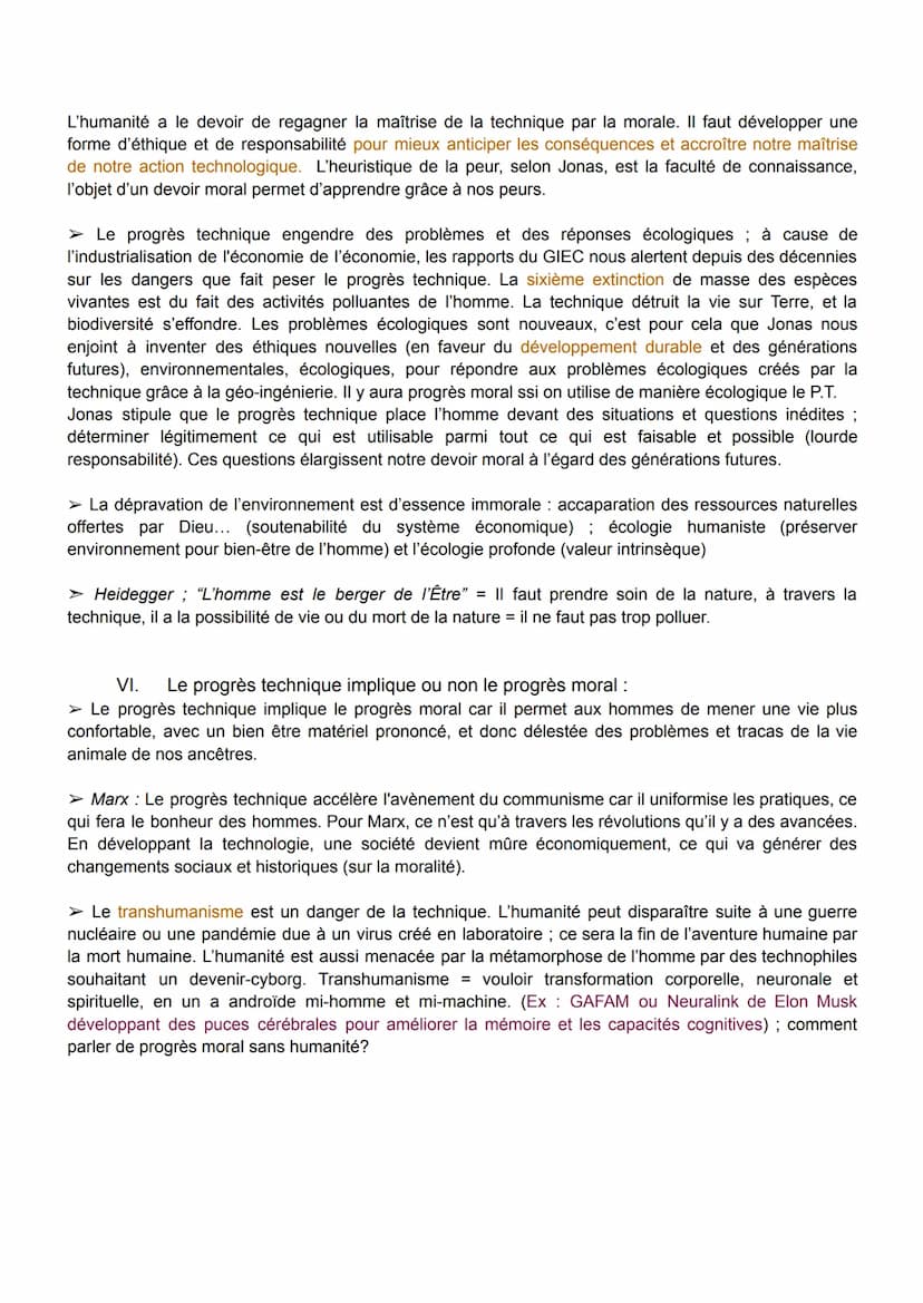 FICHE DE PHILO: LA TECHNIQUE
Définitions :
→ La technique est la capacité humaine à créer des artefacts dans le but de se protéger des dange