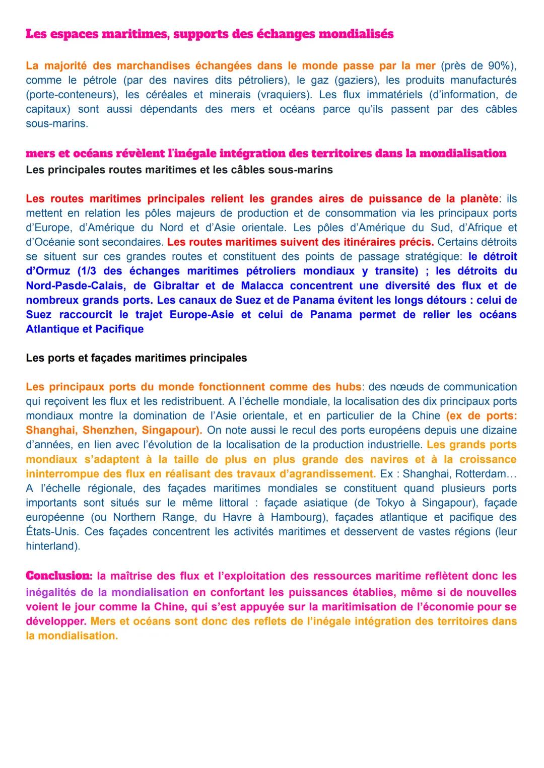 géographie: mers et océans
les ressources halieutiques: constituées de poissons, mollusques, crustacés algues et autres
ressources marines q