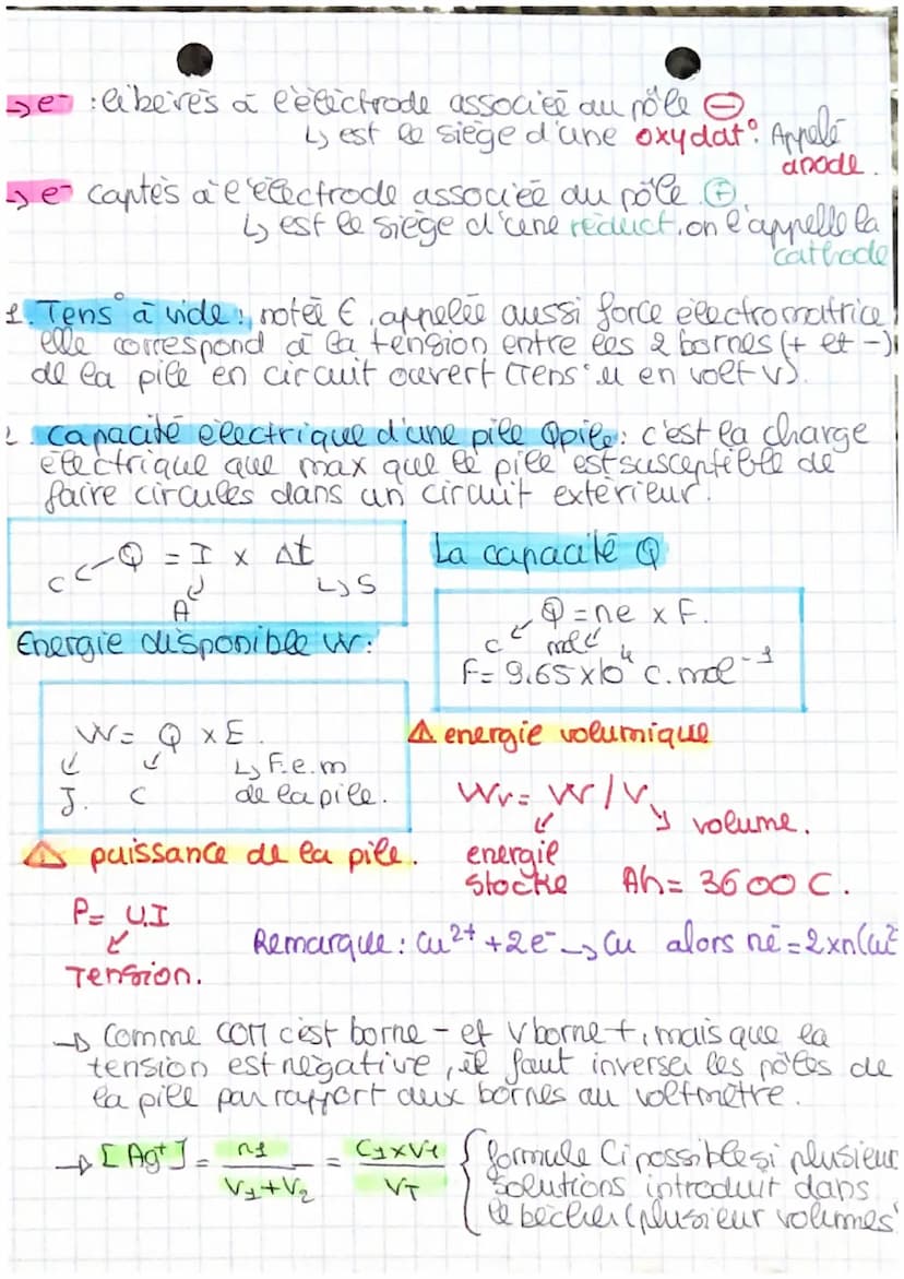 pluysique- Chimi
chapitre 5: OXYDO REDUCTION
un gain d'e est une reduction: ox + ne->red.
+ une perte de est une oxydation red-xxx +ne.
-
A 