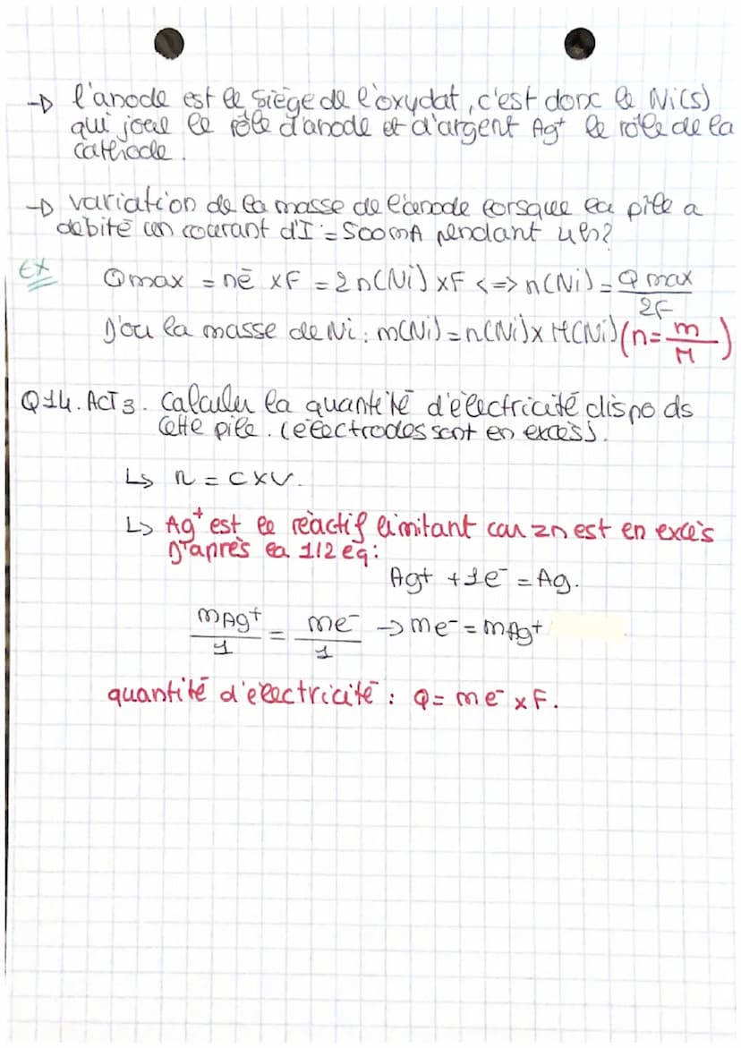 pluysique- Chimi
chapitre 5: OXYDO REDUCTION
un gain d'e est une reduction: ox + ne->red.
+ une perte de est une oxydation red-xxx +ne.
-
A 