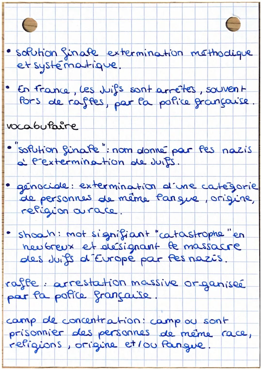 HISTOIRE
unite 4
THEME 3: LE GENOCIDE DES JUIFS ET DES
TRIGANES ET LA PERSECUTION D'AUTRES
MINORITES
• Sur Pe territoire affem and comme dan