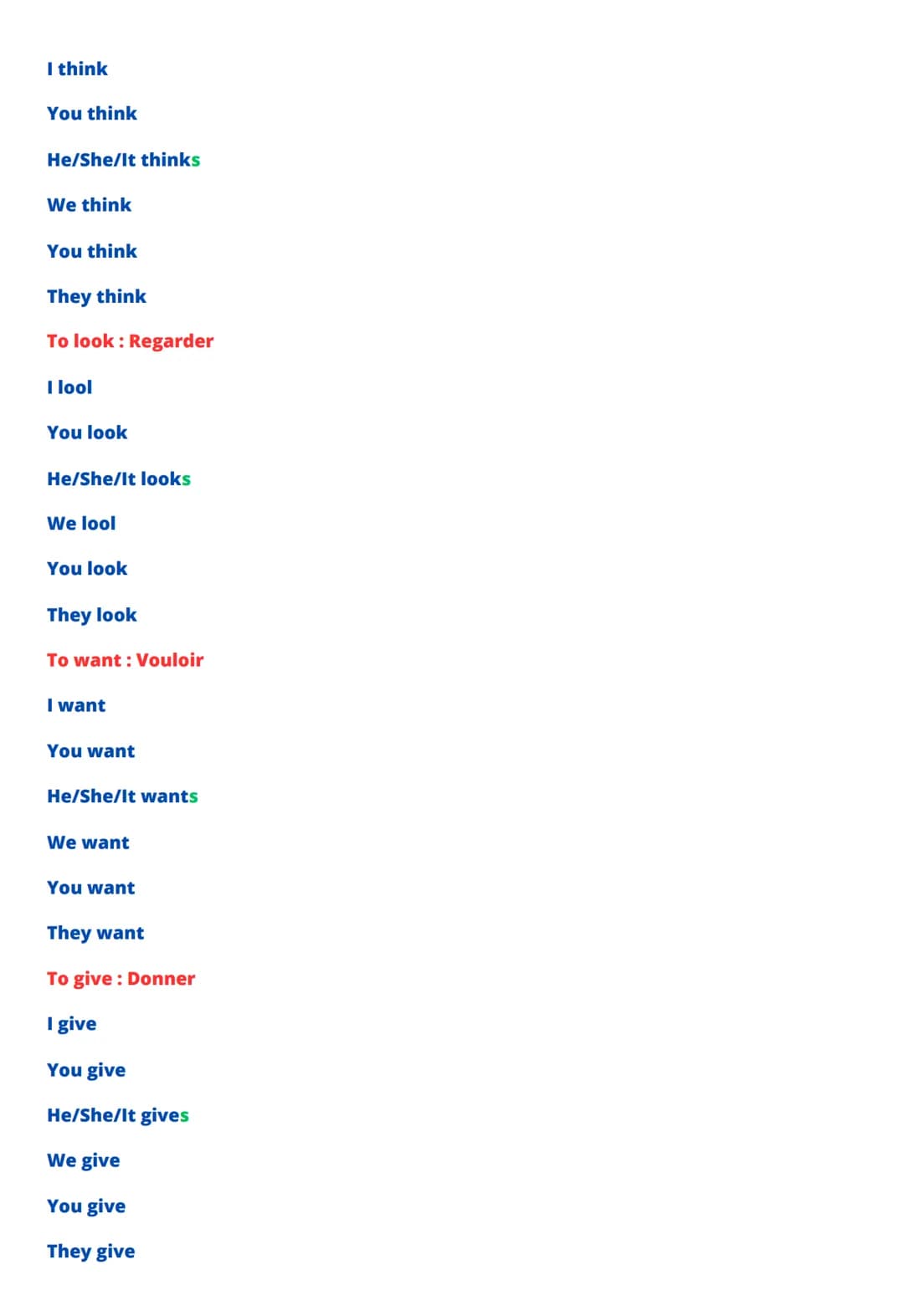 Verbes anglais très utilisés
To be : Être
I am
You are
He/She/It is
We are
You are
They are
To have: Avoir
I have
You have
He/She/It has
We 