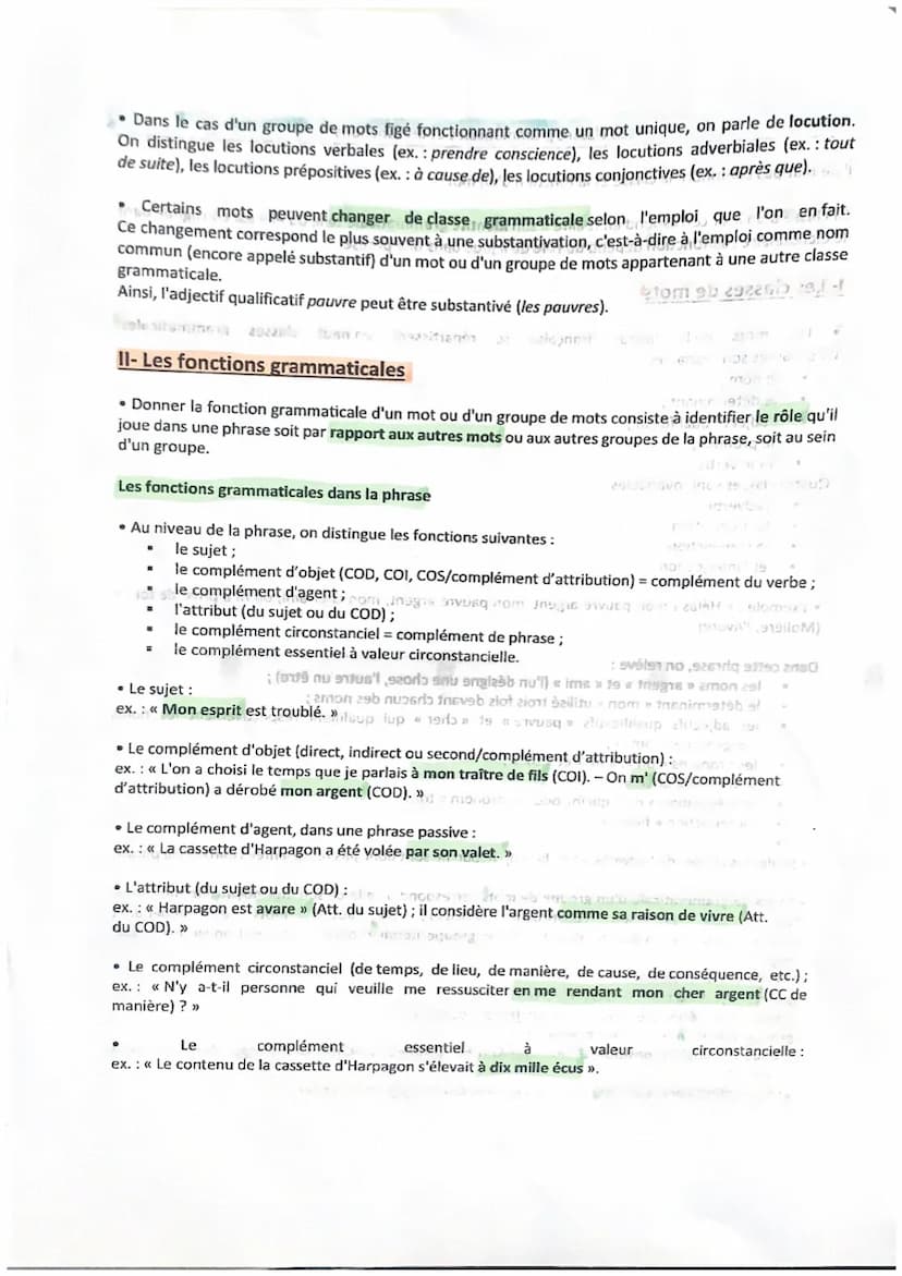 Il ne faut pas confondre la classe et la fonction d'un mot.
La classe d'un mot correspond en réalité à son identité grammaticale telle qu'el