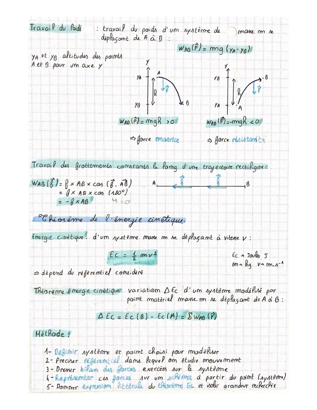 THEME 2
Chapitre 8: Chéorème de l'énergie
cinétique
Travail d'ime
доче
force constante force domt direction, sems et morme somt inchangés
au