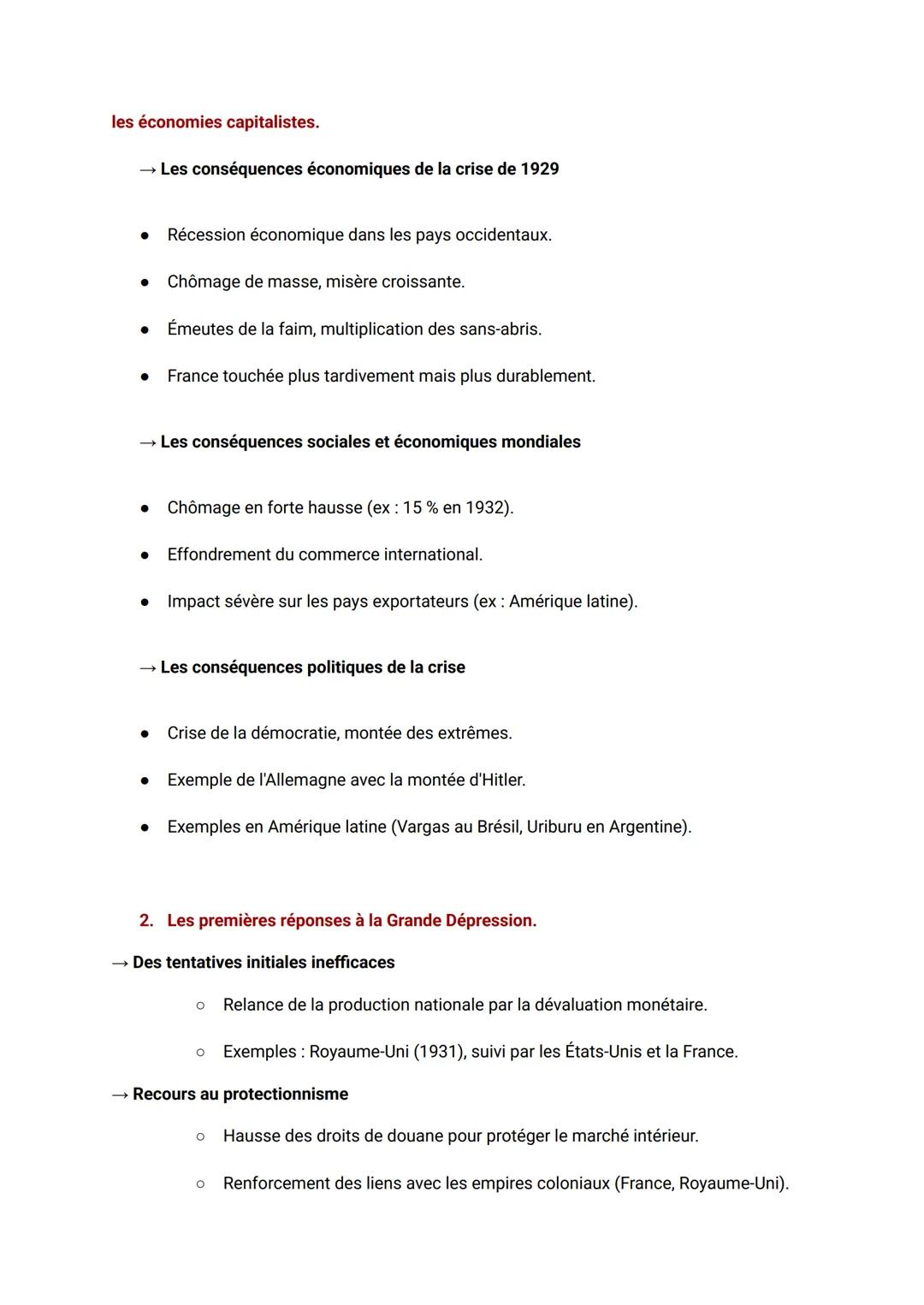 HISTOIRE (plans sujets bac):
THÈME 1: Fragilités des démocraties, totalitarismes et Seconde Guerre mondiale (
1929-1945).
Chapitre 1: L'impa